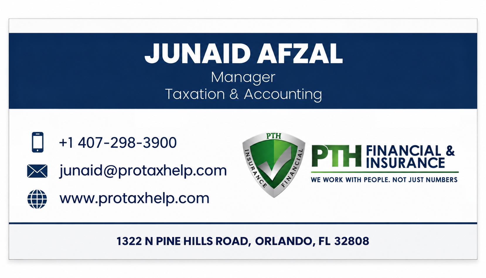 Junaid Afzal — Manager, Taxation & Accounting, Professional Tax Help